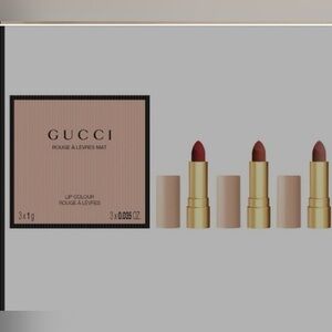 Gucci Rouge à Lèvres Mat Lipstick mini Trio -with mini beauty gucci bag